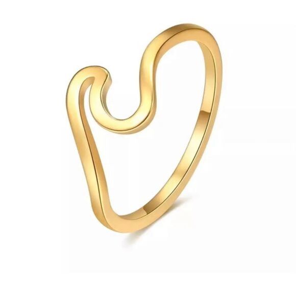 Boho Bohemian Wave Rings! Gold and Silver Stainless Steel NEW IN GIFT BOX - Picture 3 of 6